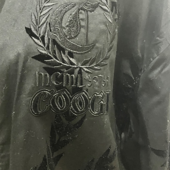 New COOGI black burnout, long sleeve button-down shirt - Picture 6 of 14